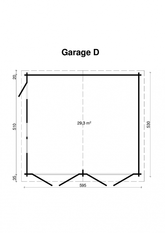 dřevěná garáž D 70