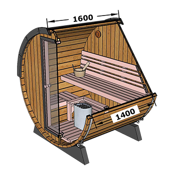 Terasová sauna 160