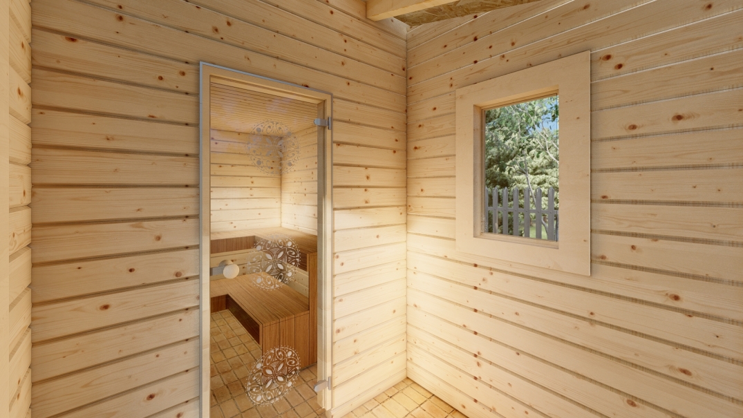 Zahradní srubová sauna